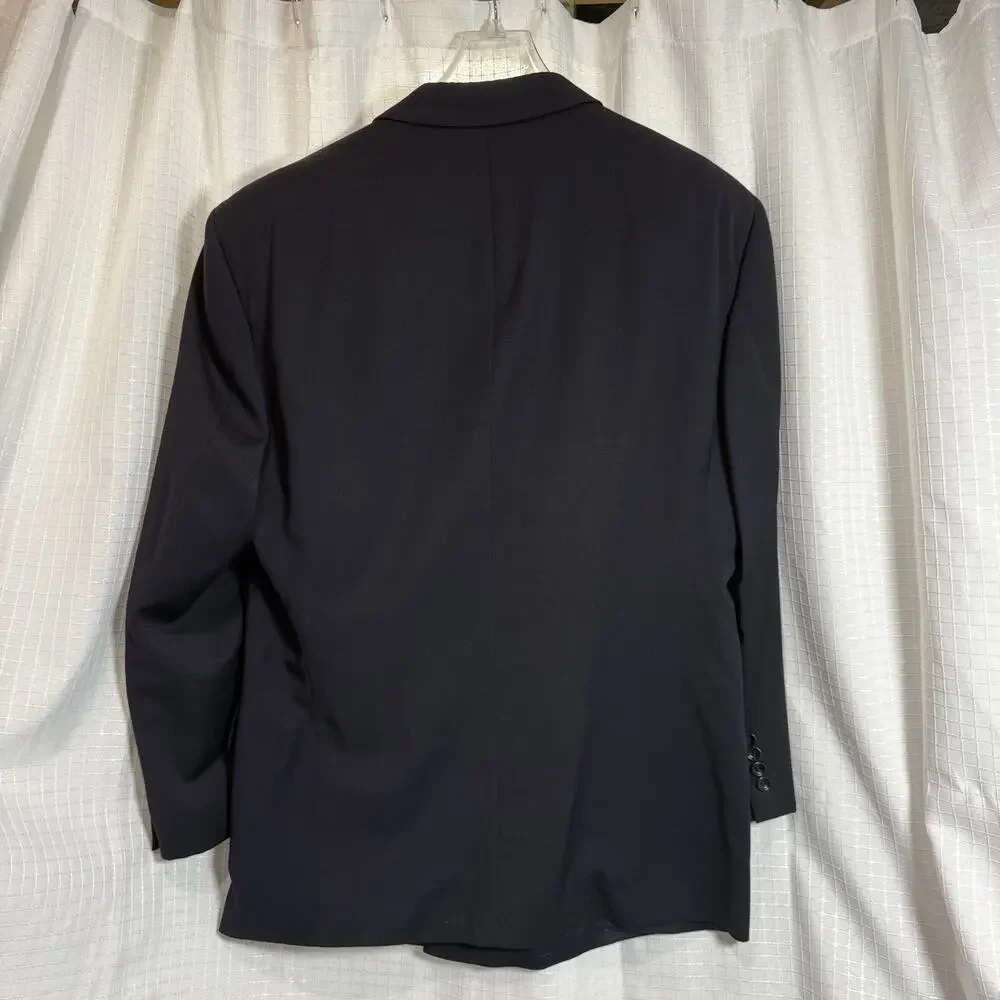 Hugo Boss Blazer Al Capone Chicago Mens 42R Blue Wool Dark Academia Preppy
